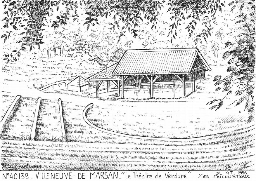N 40139 - VILLENEUVE DE MARSAN - le théâtre de verdure